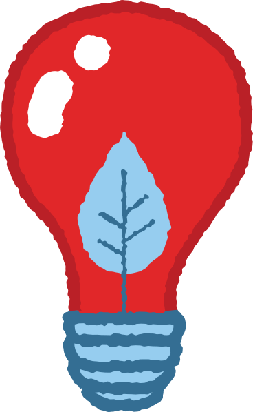 Light bulb with a leaf PNG, SVG