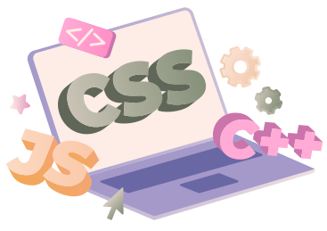 Надпись с помощью css/c++/js с шестернями и текстом кода в PNG, SVG