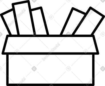 White box of cards PNG, SVG