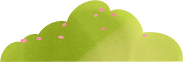 Grüner busch mit blumen PNG, SVG