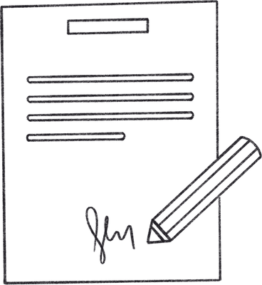 signed document PNG, SVG