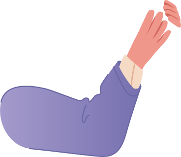 Hands young man with raised hands PNG、SVG