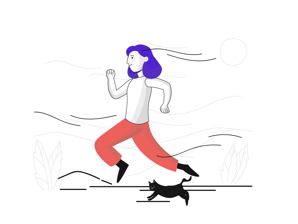 Jogging Illustration in PNG, SVG