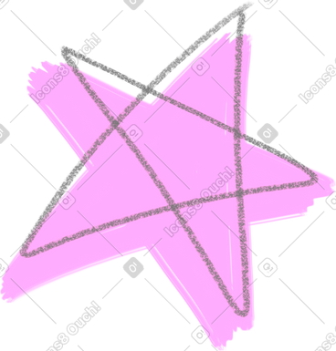 Star pink PNG, SVG