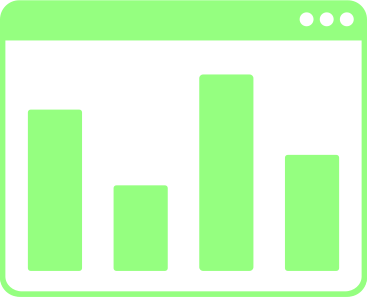 browser window with chart bars PNG, SVG