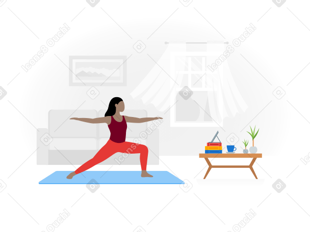 woman doing yoga practice PNG, SVG