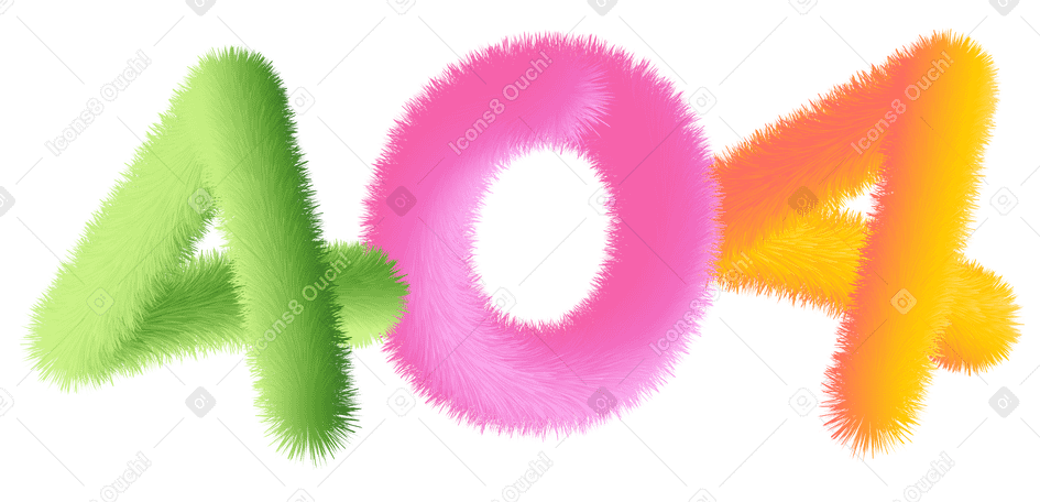 lettering four hundred four in multicolored style text PNG、SVG