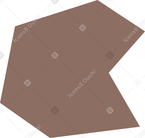 多边形棕色 PNG, SVG