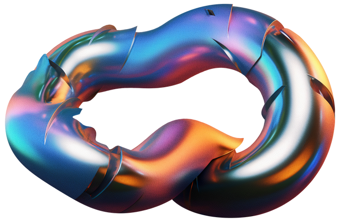 3D abstract colorful form PNG, SVG