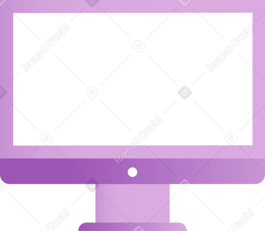 purple computer monitor Illustration in PNG, SVG