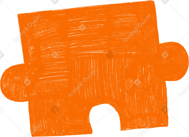 orange puzzle PNG, SVG