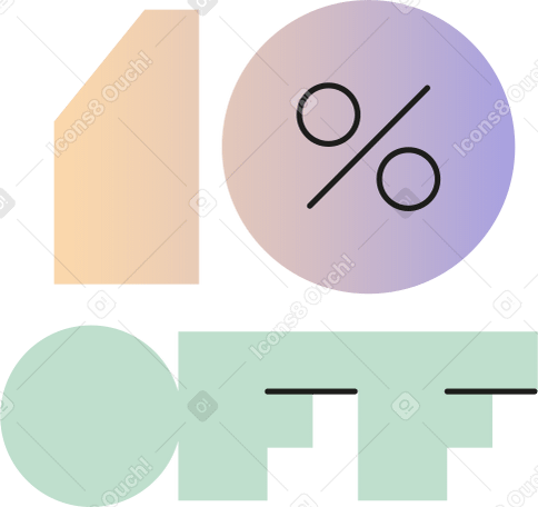 ten percent off Illustration in PNG, SVG