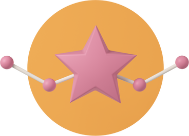 Line graph with star PNG, SVG