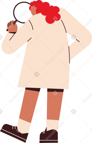 scientist with magnifying glass PNG, SVG