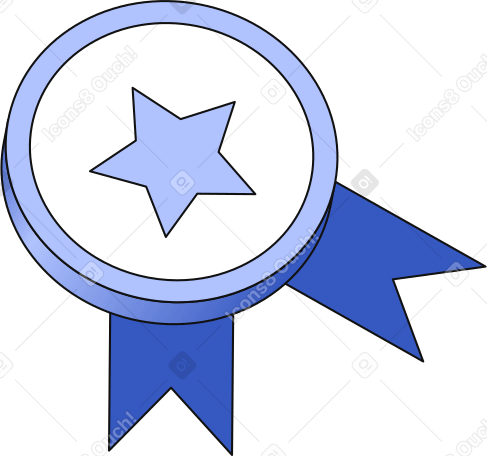 medal with star Illustration in PNG, SVG