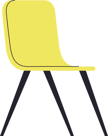 yellow chair with three legs PNG, SVG