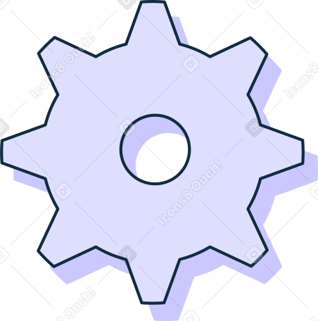 small purple gear Illustration in PNG, SVG