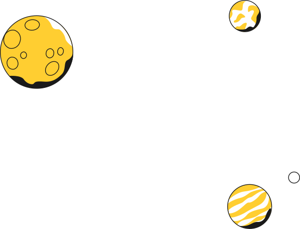Planets Illustration in PNG, SVG