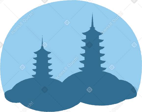 pagoda background PNG, SVG