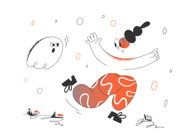 Running from ghost PNG, SVG
