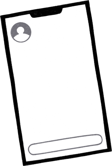phone with profile icon PNG, SVG