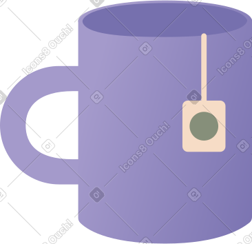 带茶包的杯子 PNG, SVG