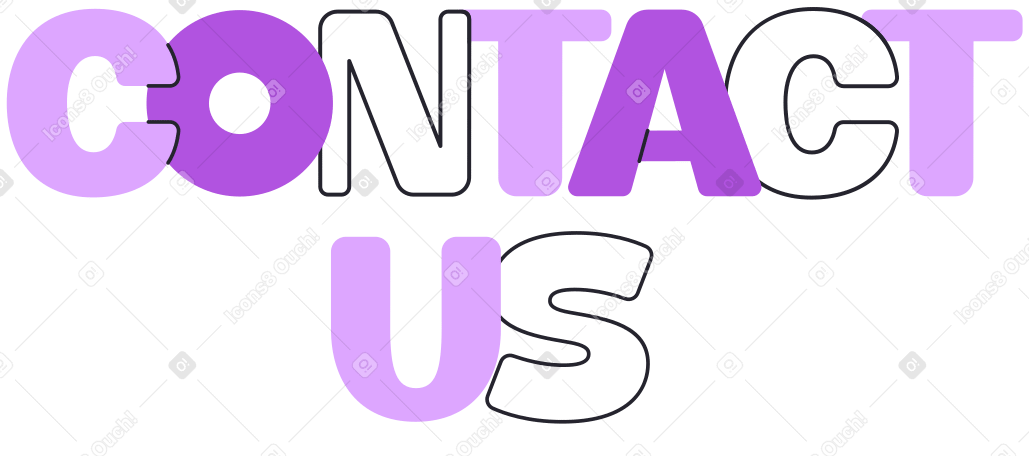 lettering contact us PNG, SVG