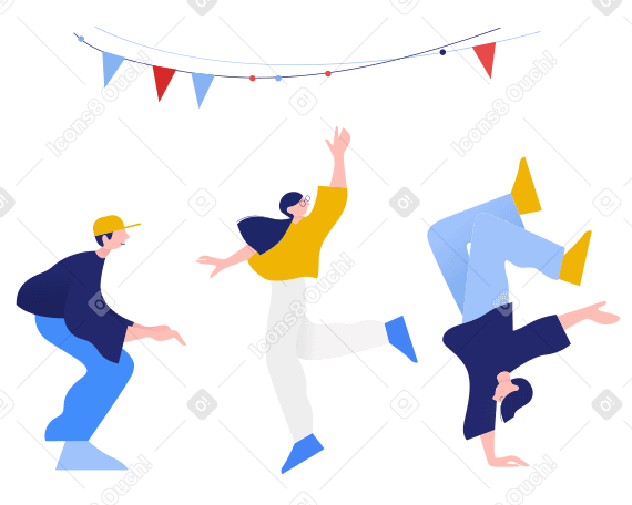 Let's party  Illustration in PNG, SVG