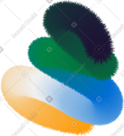 multicolored fluffy patch PNG, SVG