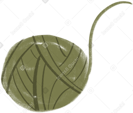 green ball of yarn PNG, SVG