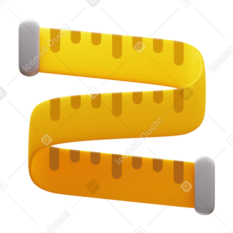 3D sewing tape measure PNG, SVG