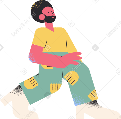man with afro PNG, SVG