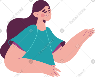 那个女人举起了她的手 PNG, SVG