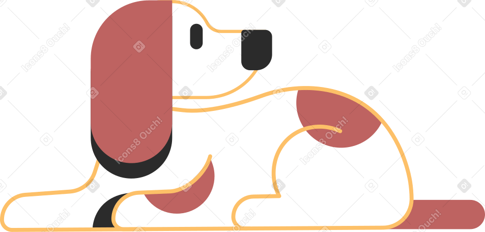 lying spotted dog PNG, SVG