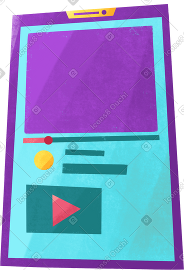 Youtube mobile app on phone screen PNG, SVG