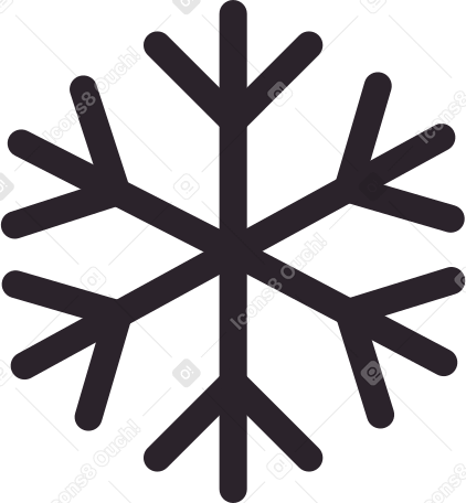 черная снежинка в PNG, SVG