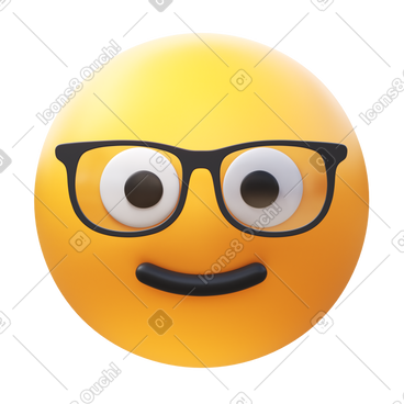 Nerd face PNG, SVG