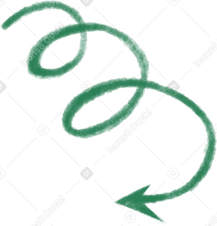 green spiral arrow Illustration in PNG, SVG