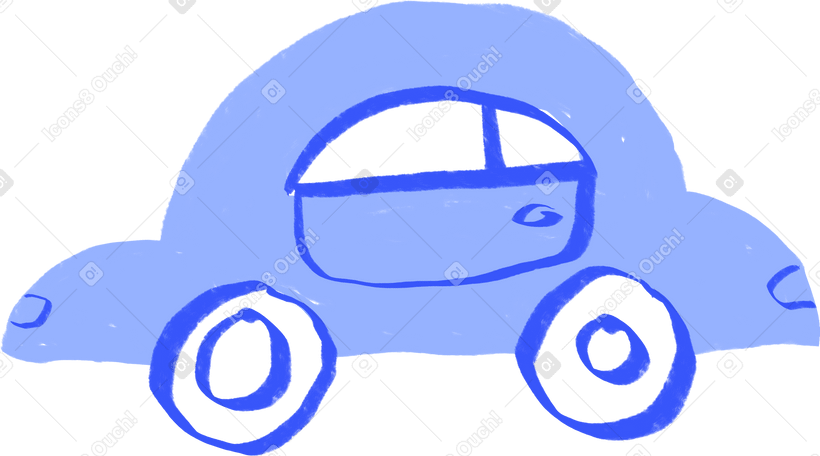 blue car Illustration in PNG, SVG