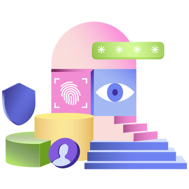 Biometric authentication and password protection PNG, SVG