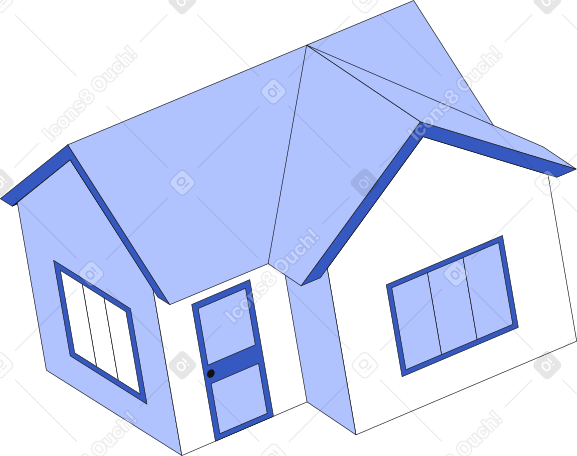 one-story house Illustration in PNG, SVG