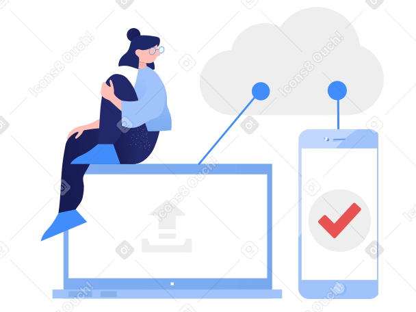 Synchronising cloud files with gadgets PNG, SVG