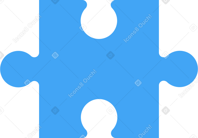 puzzle piece blue Illustration in PNG, SVG