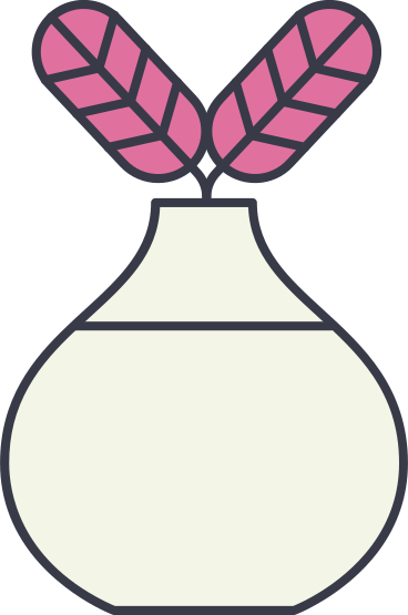 vase with flowers PNG, SVG
