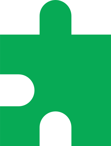 Dark green puzzle piece в PNG, SVG