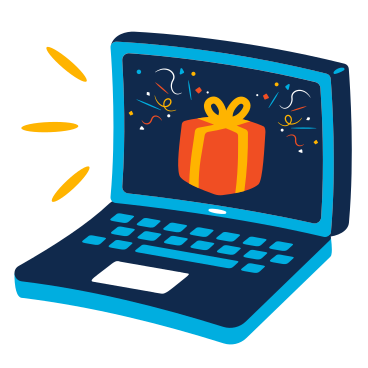 Online gift PNG, SVG