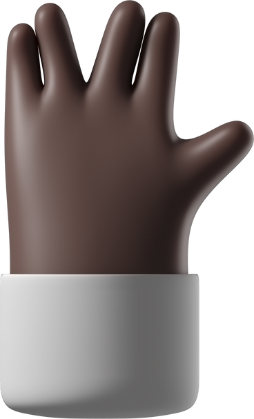 Vulcan salute black skin hand PNG, SVG