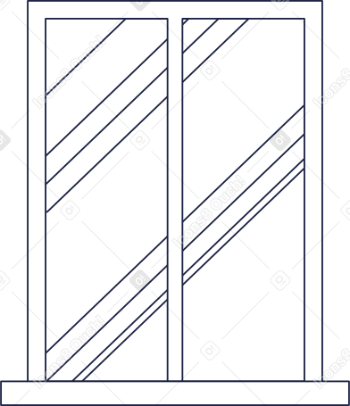 window line Illustration in PNG, SVG