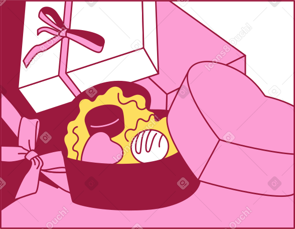 marco con dulces y regalos PNG, SVG