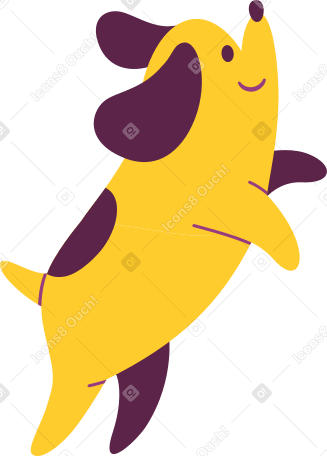 dog dancing on its hind legs Illustration in PNG, SVG